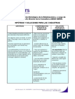 Hipotesis y Soluciones Comunes para Las 3 Industrias