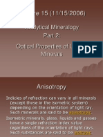 Analytic Mineralogy - Optical Properties of Uniaxial Minerals