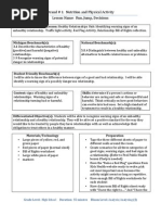 Lesson Plan 7th Grade Healthy Relationships