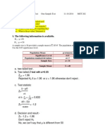 Assignment 2 Hypothesis Test One