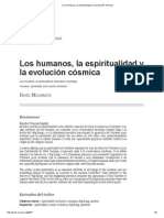 Los Humanos, La Espiritualidad y La Evolución Cósmica