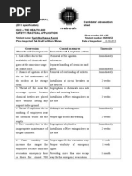 Hazards Observation Sheet