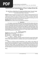 Optimization and Standardisation of Waste Cooking Oil Into BioDiesel