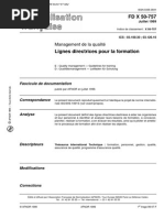 FD X 50 757 Lignes Directrices Pour La Formation