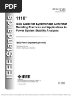 IEEE Guide For Synchronous Generator Modeling Practices and Applications in Power System Stability Analyses