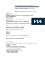 Plan y Puesta en Marcha de Un Programa de Relaciones Públicas