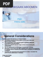 Pemeriksaan Abdomen: Psik Fikes Umm