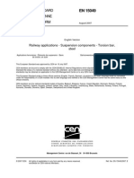 EN15049 Railway Applications Suspension Components Torsion Bar