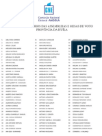 Huila Electoral List