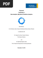 Certificate in Data Analytics Proposal Appd by Senate 2014