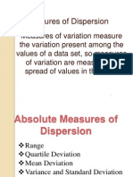 Measures of Dispersion