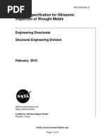 Process Specification For Ultrasonic Inspection of Wrought Metals