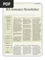 IFA Inmate Newsletter Second Quarter