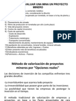 Método de Valorización de Proyectos Mineros Por Opciones Reales