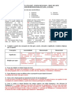 Revisão Da 3 Etapa de Ensino Religioso 9º Ano