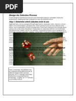 Design The Selection Process