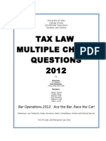 Tax Law MCQ