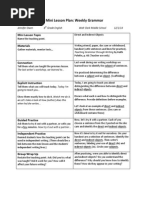 Mini Lesson Plan-Direct and Indirect Objects