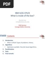 IBM ILOG CPLEX What Is Inside of The Box