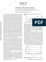 Isoreticular Metalation of Metal-Organic Frameworks