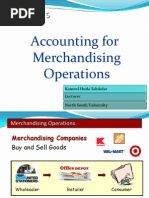 Accounting For Merchandising Operations Slides/presentation