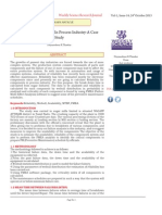 Downtime Analysis in Sugar Industry