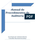 Manual de Procedimentos de Auditoria Sci CNJ 2014