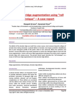 Soft Tissue Ridge Augmentation Using "Roll Technique" - A Case Report