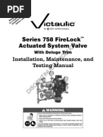 Series 758 Firelock Actuated System Valve Installation, Maintenance, and Testing Manual