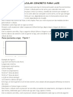 Como Calcular Concreto para Laje