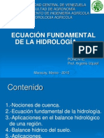 Ecuación Fundamental de La Hidrología