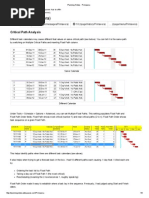 Critical Path Analysis