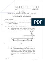 Second Semester Examination, 2002-2003: B. Tech