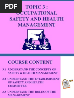 Topic 3: Occupational Safety and Health Management