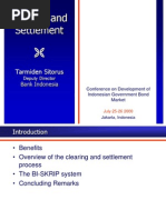 Clearing and Settlement - Tarmiden Sitorus Presentation