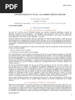 Los Artículos 34 y 35 LEC. La Llamada Jura de Cuentas.