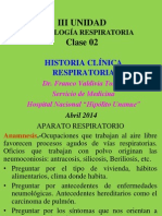 Historia Clinica en La Semiologia Neumologica