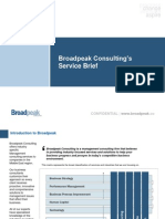 Broadpeak Consulting - Services Brief 