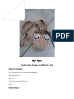 Crocheted Owl Purse