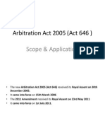 Arbitration Act 2005 (Act) Scope & Aplication - For LECTURE