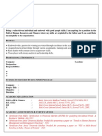 Resume Format