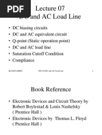 L07 DC and AC Load Line