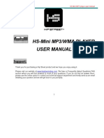 Hs-Mini Mp3/Wma Player User Manual: Support