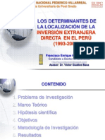 Determinantes de La Localización de La Inversiones Extranjeras Directas en El Perú, 1993-2008