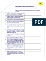 Appeal Form Appellate Authority (Broadband)