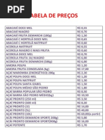 Tabela Central Polpas 2014