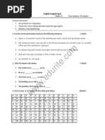 Class 7 ICSE English Sample Paper