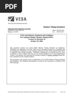 VESA Monitor Timing Standard