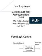 Control Systems Systems and Their Representations Unit-1: Ms. P. Geethanjali Asst. Professor (SR) Select