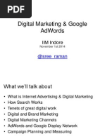 Digital Marketing and Adwords-Iim Indore-nov1-Sreeraman